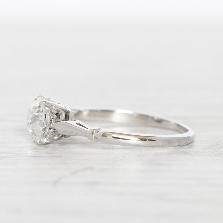 Art Deco 1.02 Carat Old European Cut Diamond Solitaire