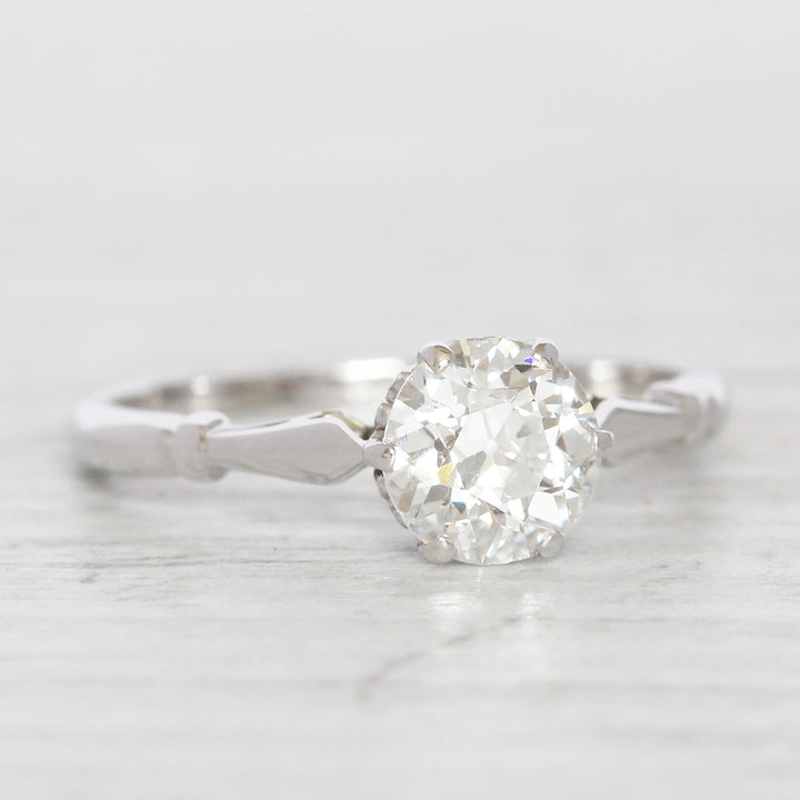 Art Deco 1.02 Carat Old European Cut Diamond Solitaire