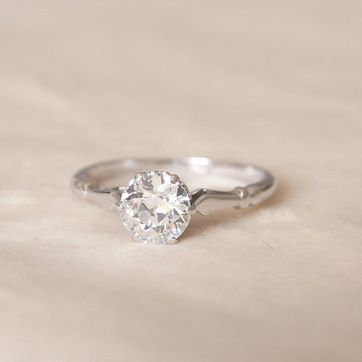 Art Deco 1.02 Carat Old European Cut Diamond Solitaire