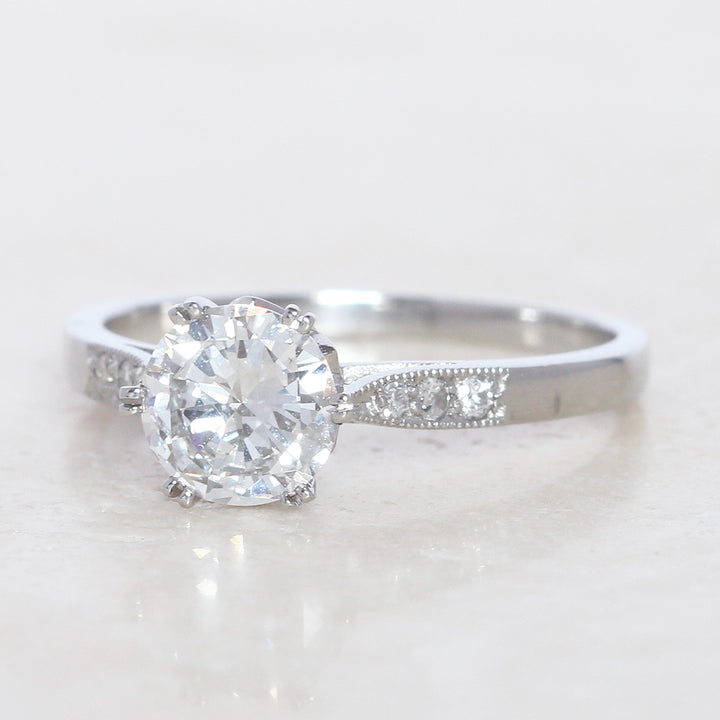 Vintage 1 Carat Brilliant Cut Diamond Solitaire