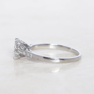 Vintage 1 Carat Brilliant Cut Diamond Solitaire