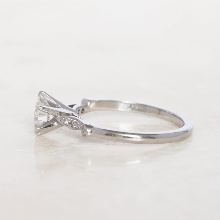 Vintage 1 Carat Brilliant Cut Diamond Solitaire