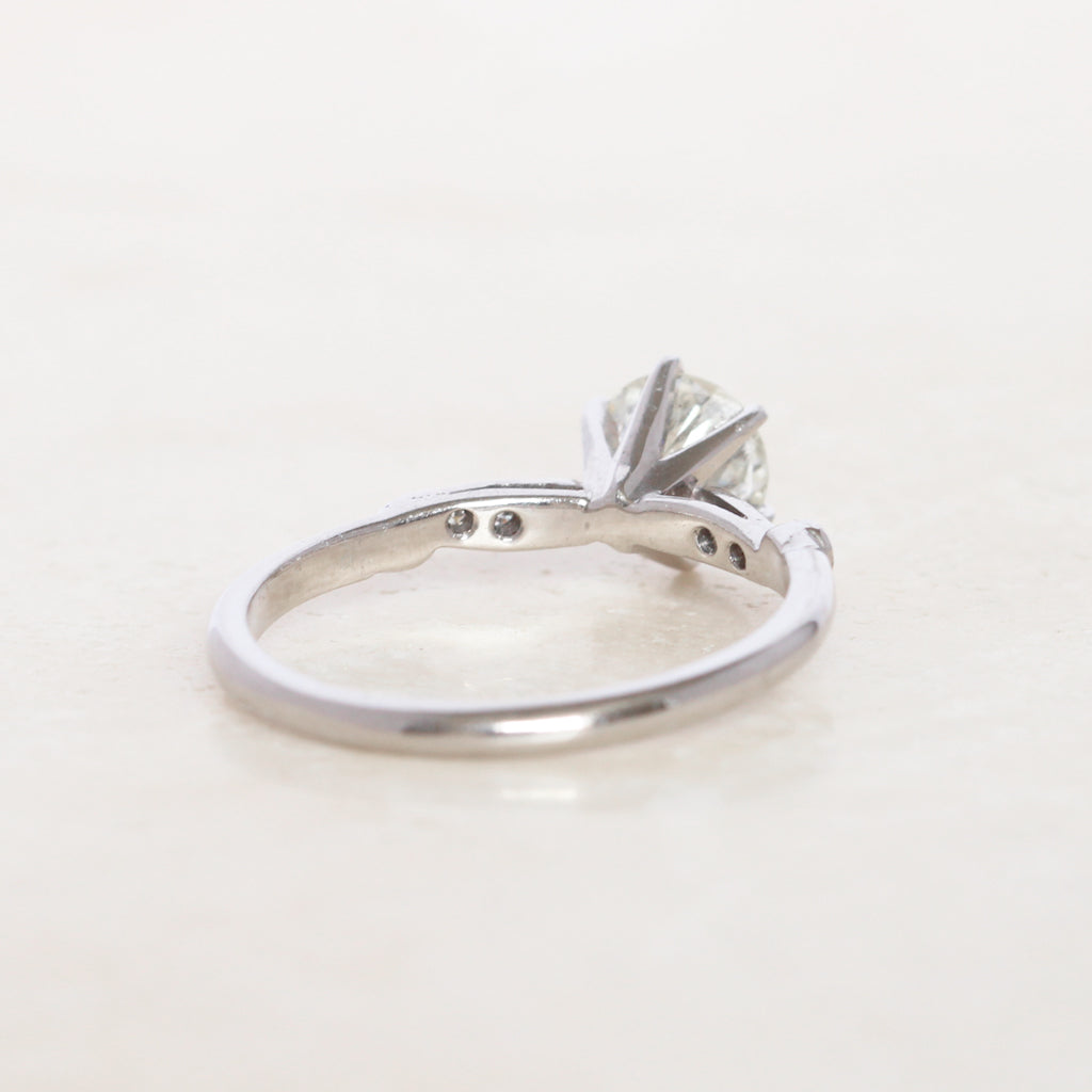 Vintage 1 Carat Brilliant Cut Diamond Solitaire