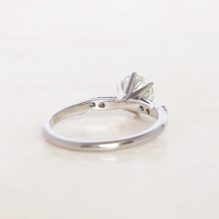 Vintage 1 Carat Brilliant Cut Diamond Solitaire