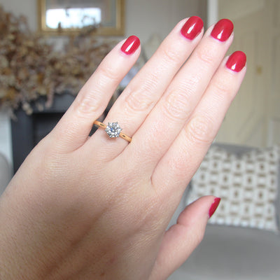 The Lily Engagement Ring - 1.01 Carat Old European Cut Celeste Diamond®