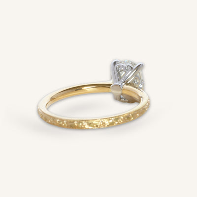 The Georgia X Orange Blossom Engagement Ring - 1.54 Carat Antique Cushion Cut Celeste Diamond®