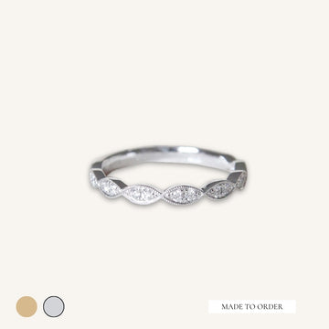 The Eden Diamond Band - Vintage Style Diamond Wedding Band