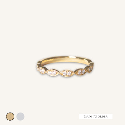 The Eden Diamond Band - Vintage Style Diamond Wedding Band