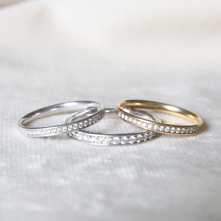 The Micro Claw Diamond Half Eternity Band