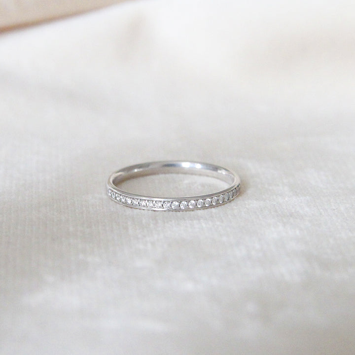 The Micro Claw Diamond Half Eternity Band