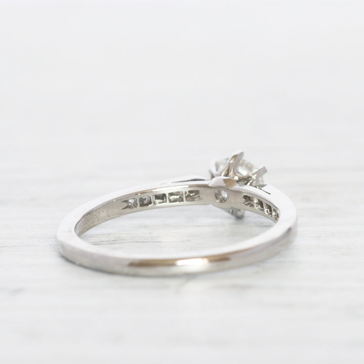 Vintage Style 0.47 Carat Brilliant Cut Diamond Solitaire