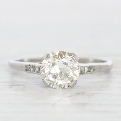 Art Deco 1.23 Carat Old European Cut Diamond Solitaire