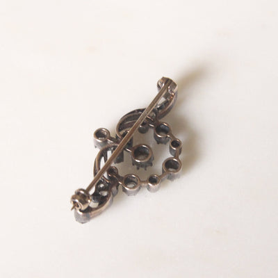 Victorian 1.15 Carat Old Cut Diamond Brooch