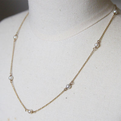 Vintage Pearl Chain Necklace