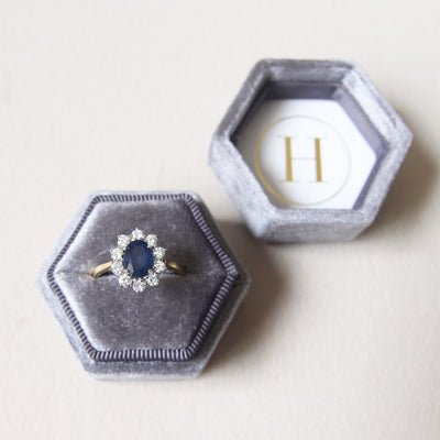 Vintage 1.40 Carat Sapphire and Diamond Cluster