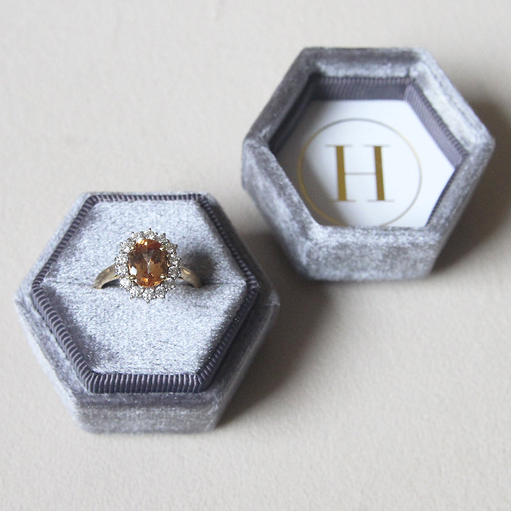 Vintage 2.25 Carat Topaz and Diamond Cluster