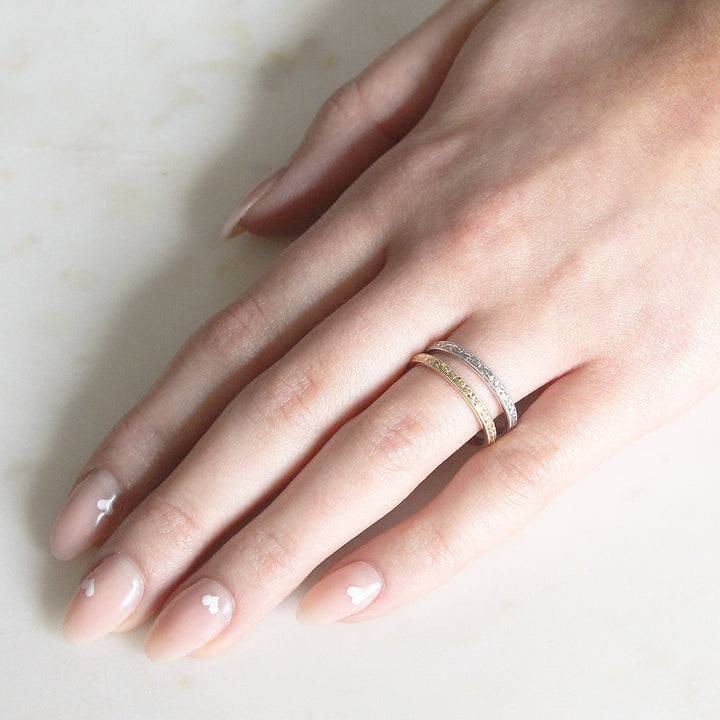 The Orange Blossom Band - Vintage Style Engraved Wedding Band