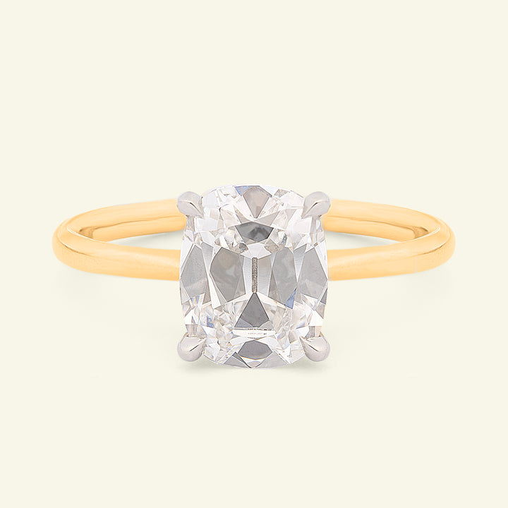 The Georgia Engagement Ring - 2.50 Carat Antique Cushion Cut Celeste Diamond®