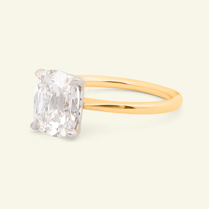 The Georgia Engagement Ring - 2.50 Carat Antique Cushion Cut Celeste Diamond®