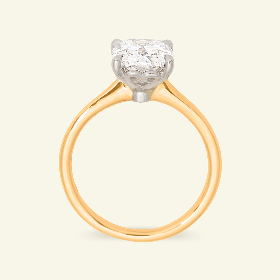 The Georgia Engagement Ring - 2.50 Carat Antique Cushion Cut Celeste Diamond®