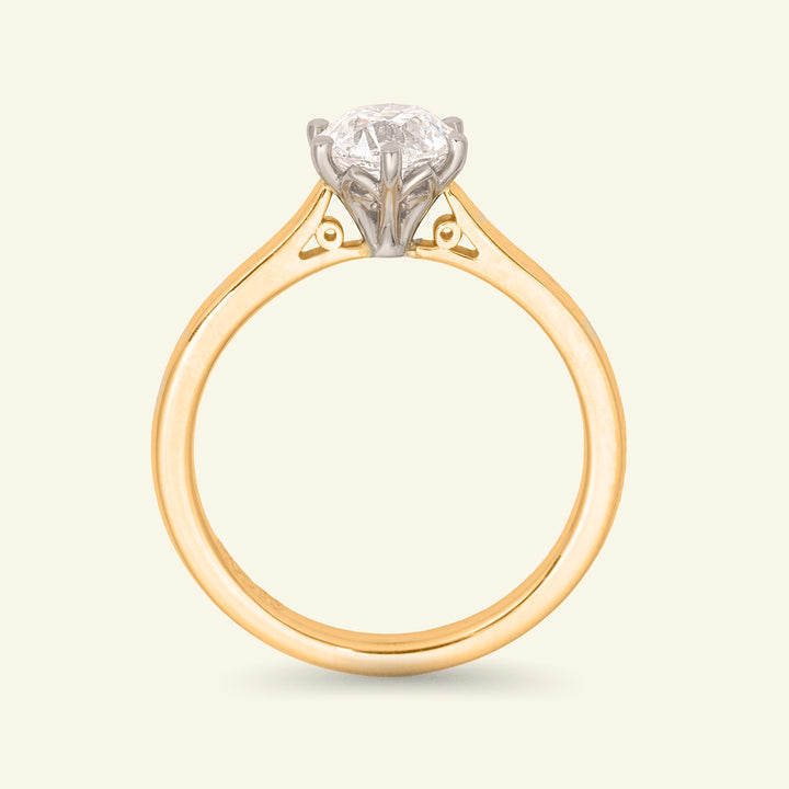 The Lily Engagement Ring - 1.01 Carat Old European Cut Celeste Diamond®