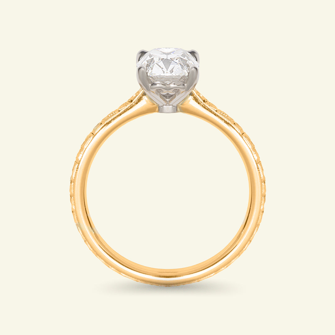 The Georgia X Orange Blossom Engagement Ring - Antique Cushion Cut Celeste Diamonds®