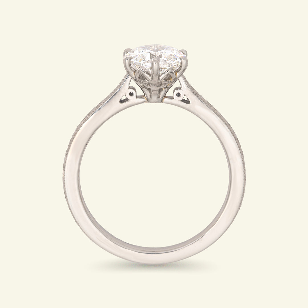 The Orange Blossom Engagement Ring - 1.31 Carat Old European Cut Celeste Diamond®