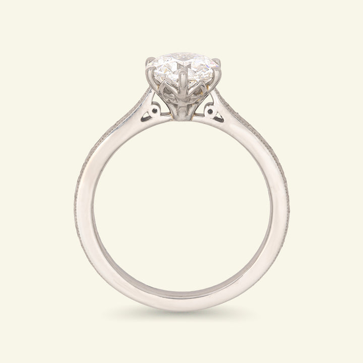 The Orange Blossom Engagement Ring - 1.31 Carat Old European Cut Celeste Diamond®