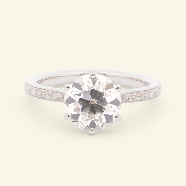 The Orange Blossom Engagement Ring - 2 Carat Old European Cut Celeste Diamond®