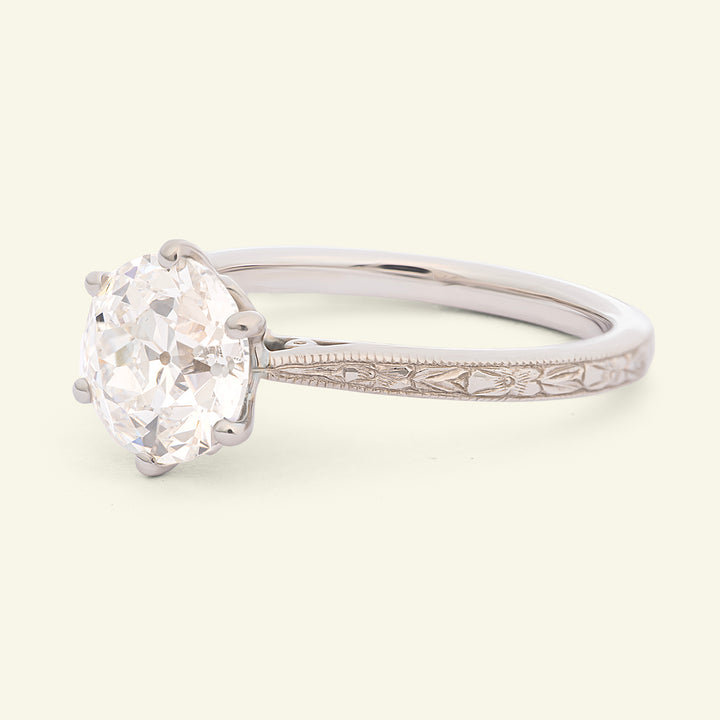 The Orange Blossom Engagement Ring - 2 Carat Old European Cut Celeste Diamond®