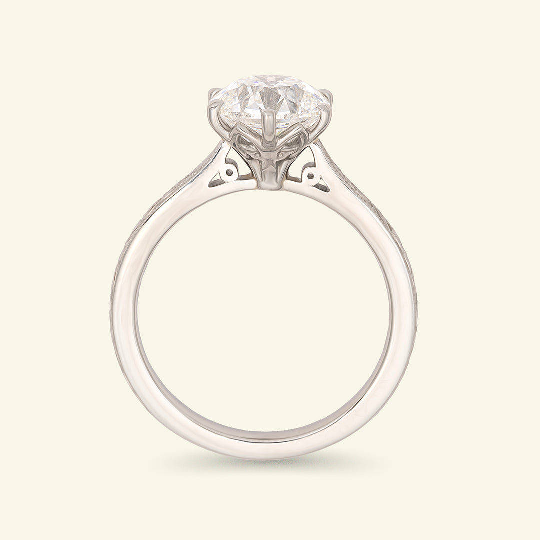 The Orange Blossom Engagement Ring - 2 Carat Old European Cut Celeste Diamond®