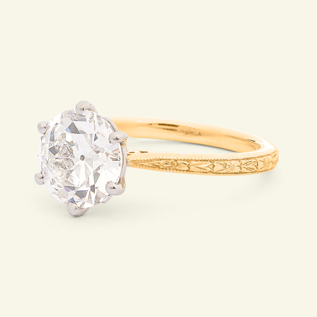 The Orange Blossom Engagement Ring - 2.50 Carat Old European Cut Celeste Diamond®