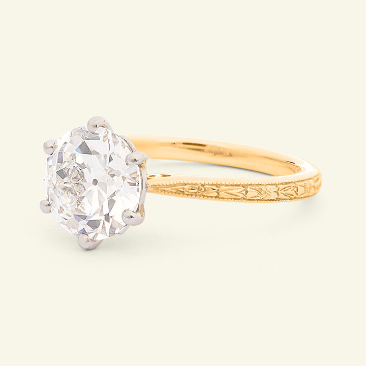 The Orange Blossom Engagement Ring - 2.50 Carat Old European Cut Celeste Diamond®