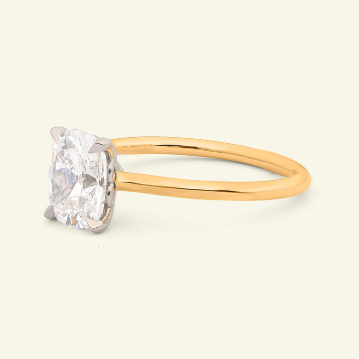 The Georgia Engagement Ring - 1.87 Carat Antique Cushion Cut Celeste Diamond®
