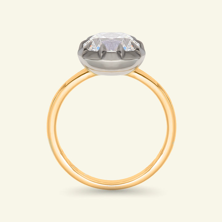 The Henrietta Engagement Ring - 2.09 Carat Antique Cushion Cut Celeste Diamond®