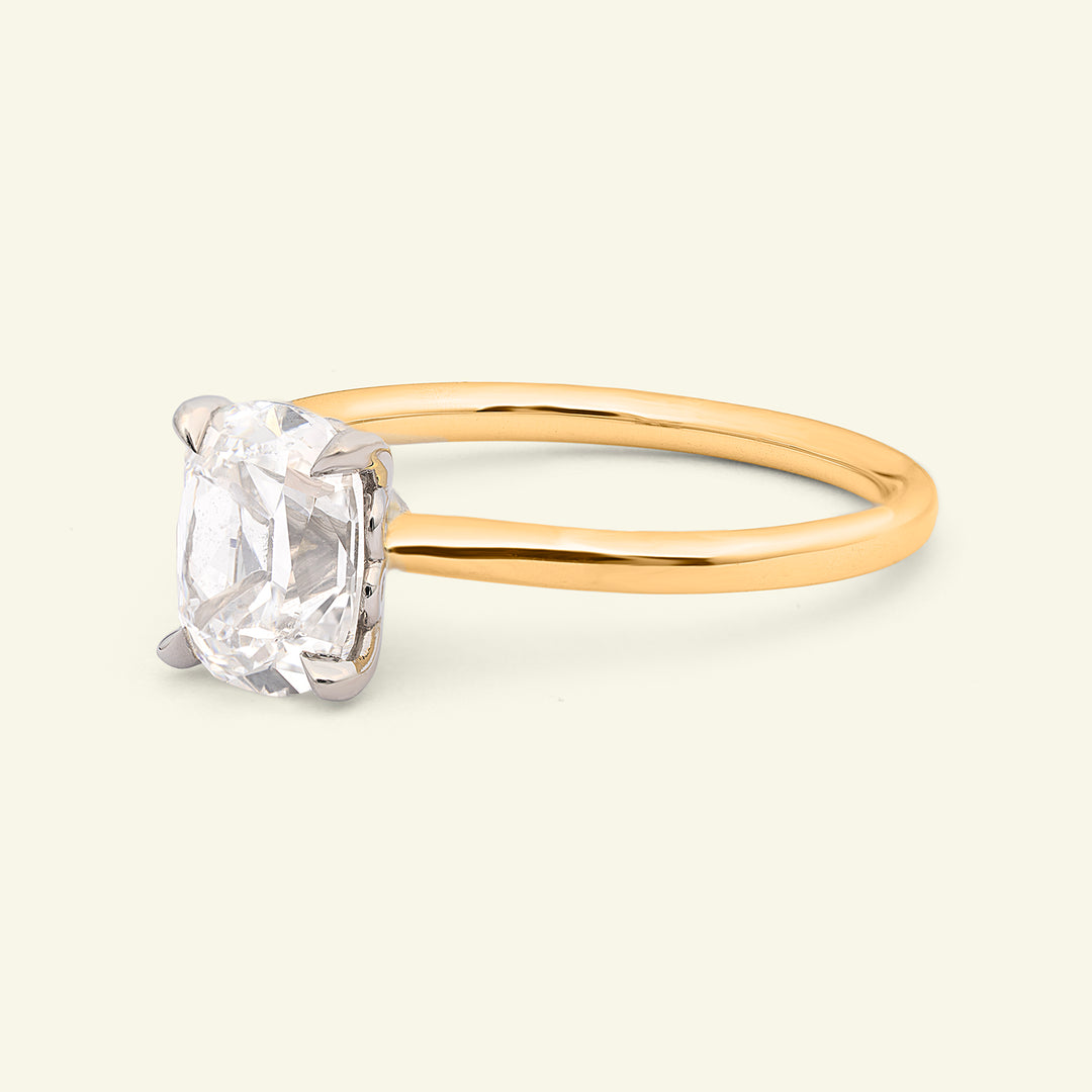 The Georgia Engagement Ring - 1.50 Carat Antique Cushion Cut Celeste Diamond®