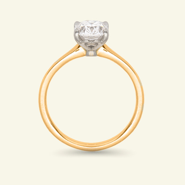 The Georgia Engagement Ring - 1.50 Carat Antique Cushion Cut Celeste Diamond®