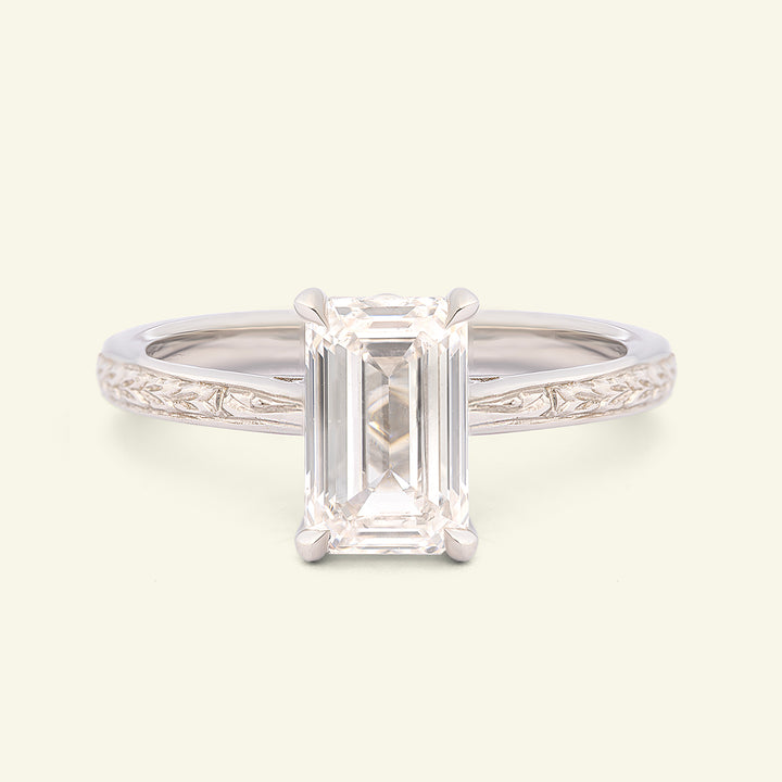 The Grace Engagement Ring - 2.06 Carat Emerald Cut Celeste Diamond®