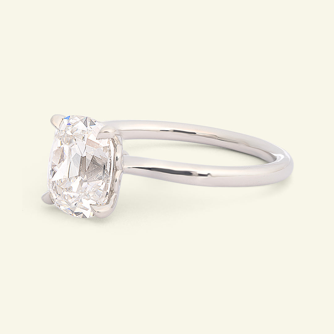The Georgia Engagement Ring - 2.05 Carat Antique Cushion Cut Celeste Diamond®