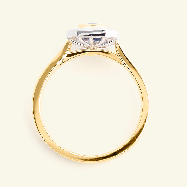 Art Deco Style 0.58 Carat Sapphire and Diamond Cluster