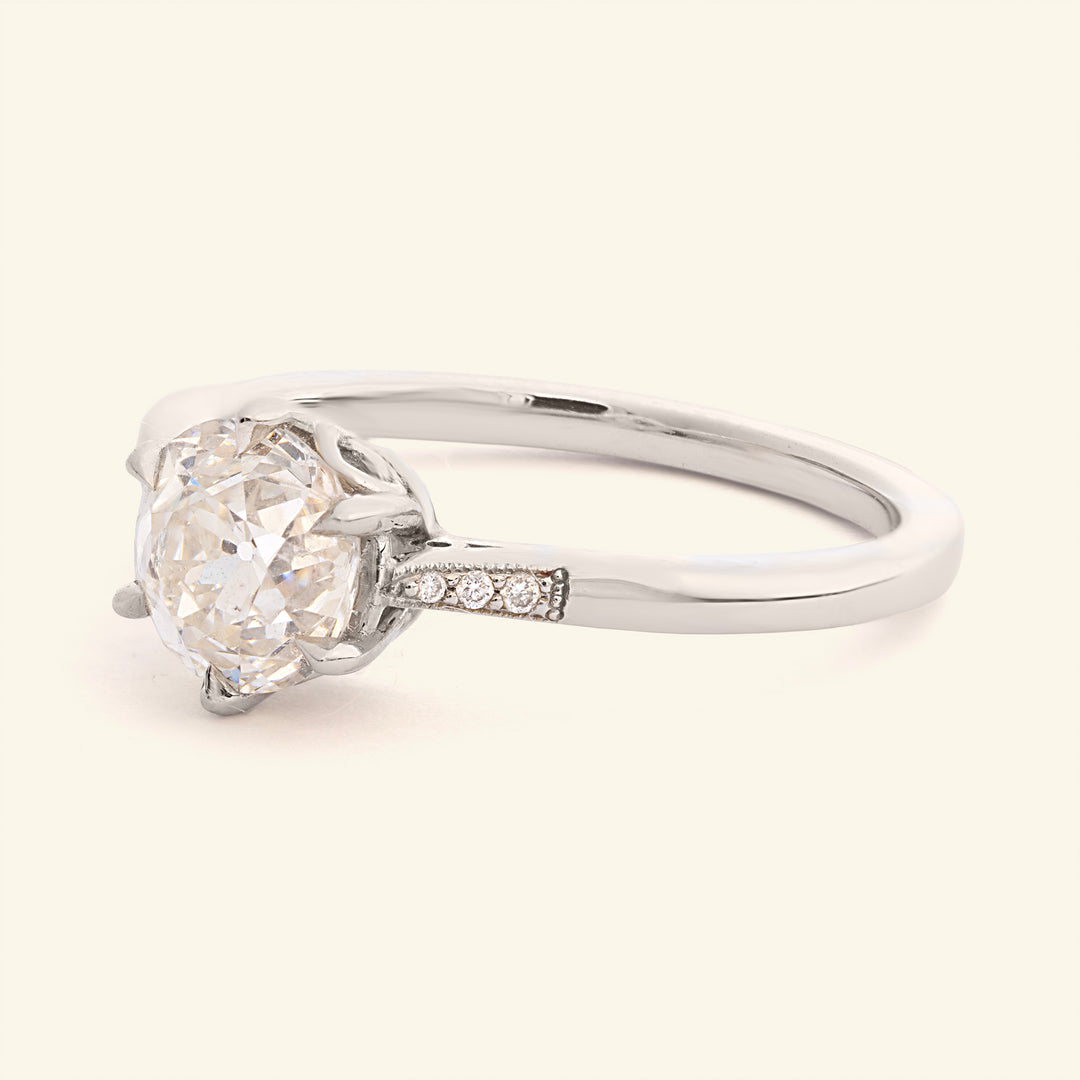 The Beatrice Engagement Ring - 1.28 Carat Old European Cut Diamond