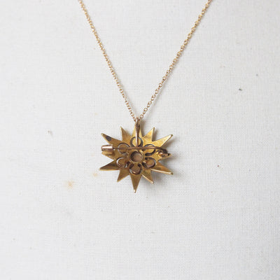 Victorian Pearl Star Pendant/ Brooch