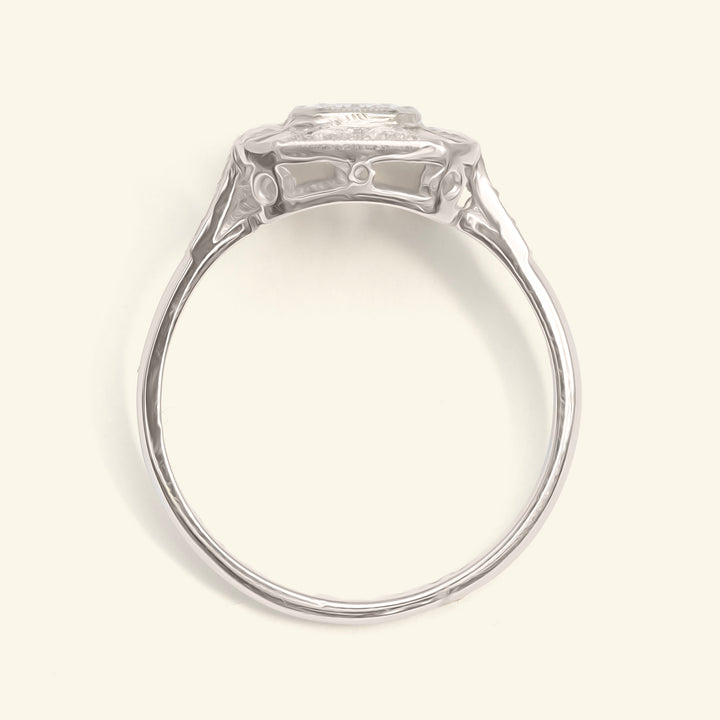 Art Deco Style 1.46 Carat Radiant Cut Diamond Cluster