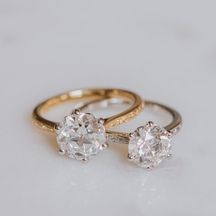 The Orange Blossom Engagement Ring - Old European Cut Celeste Diamonds®