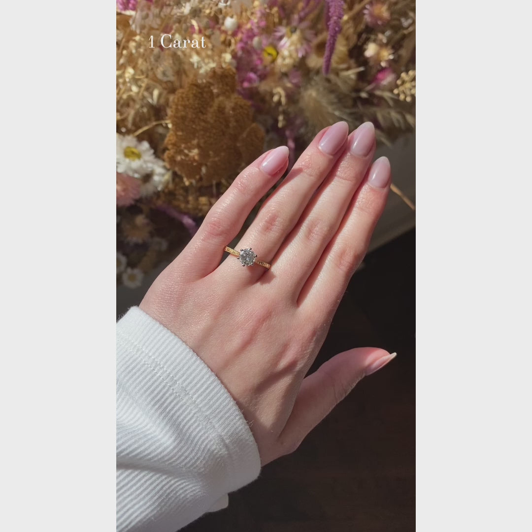 The Orange Blossom Engagement Ring - Old European Cut Celeste Diamonds®