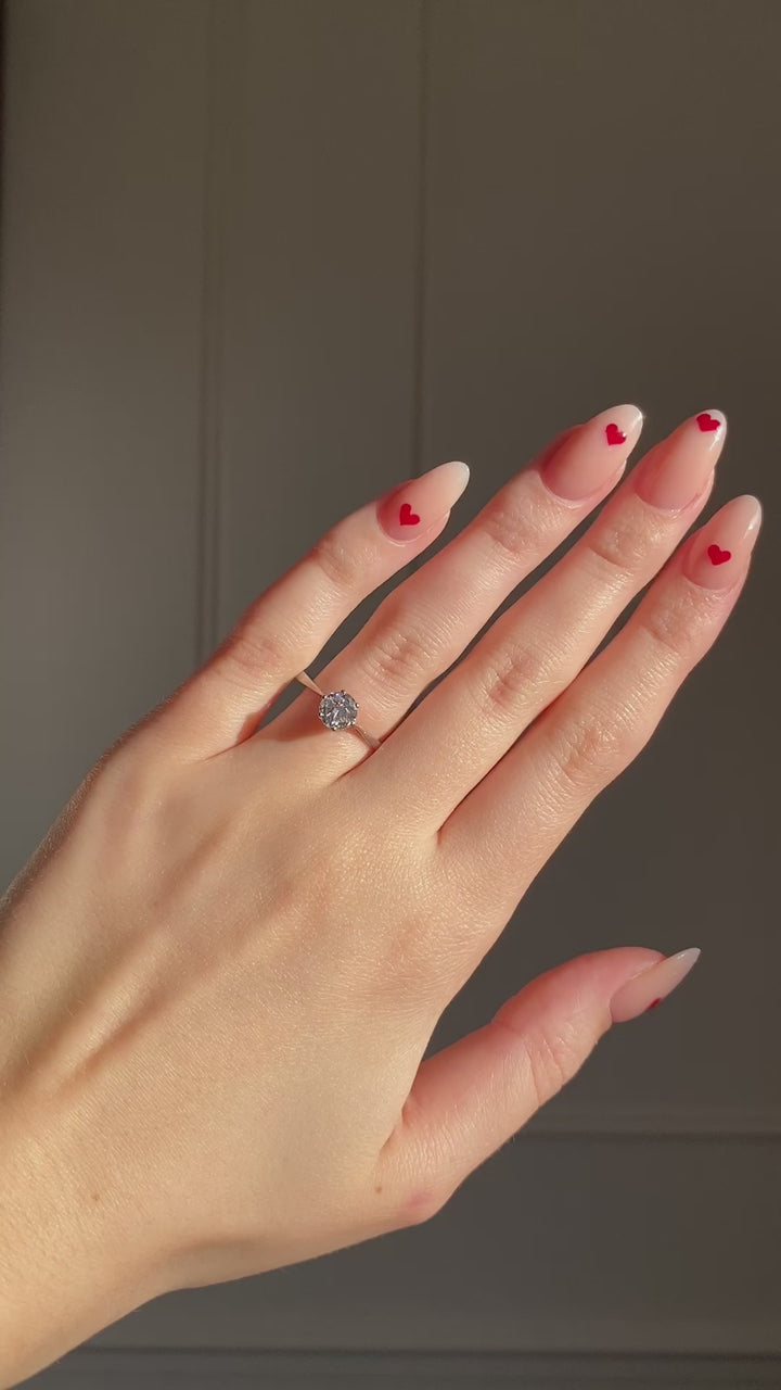Vintage 0.70 Carat Transitional Cut Diamond Solitaire