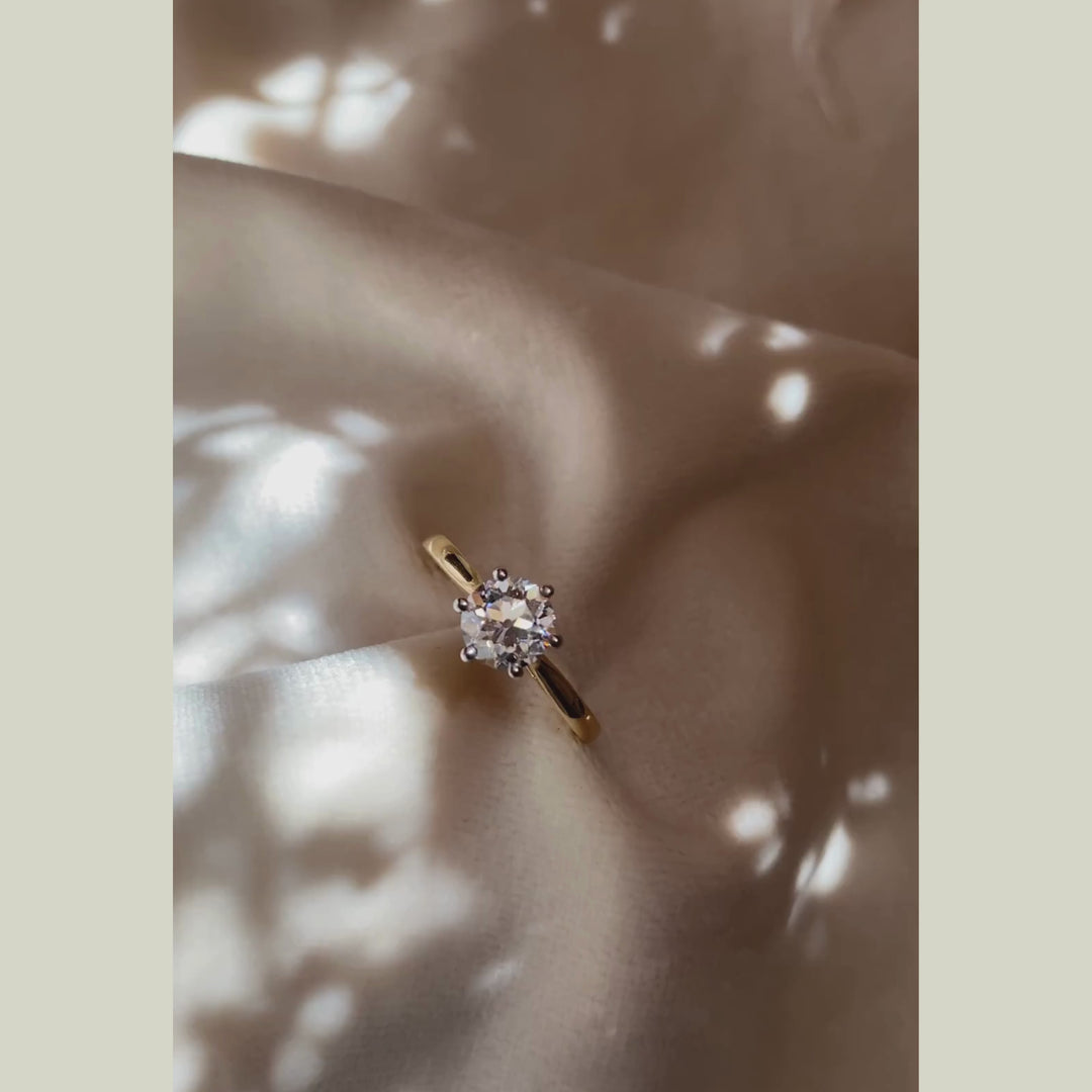 The Lily Engagement Ring - 1.06 Carat Old European Cut Celeste Diamond®