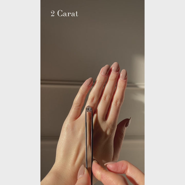 The Georgia Engagement Ring - Antique Cushion Cut Celeste Diamonds®