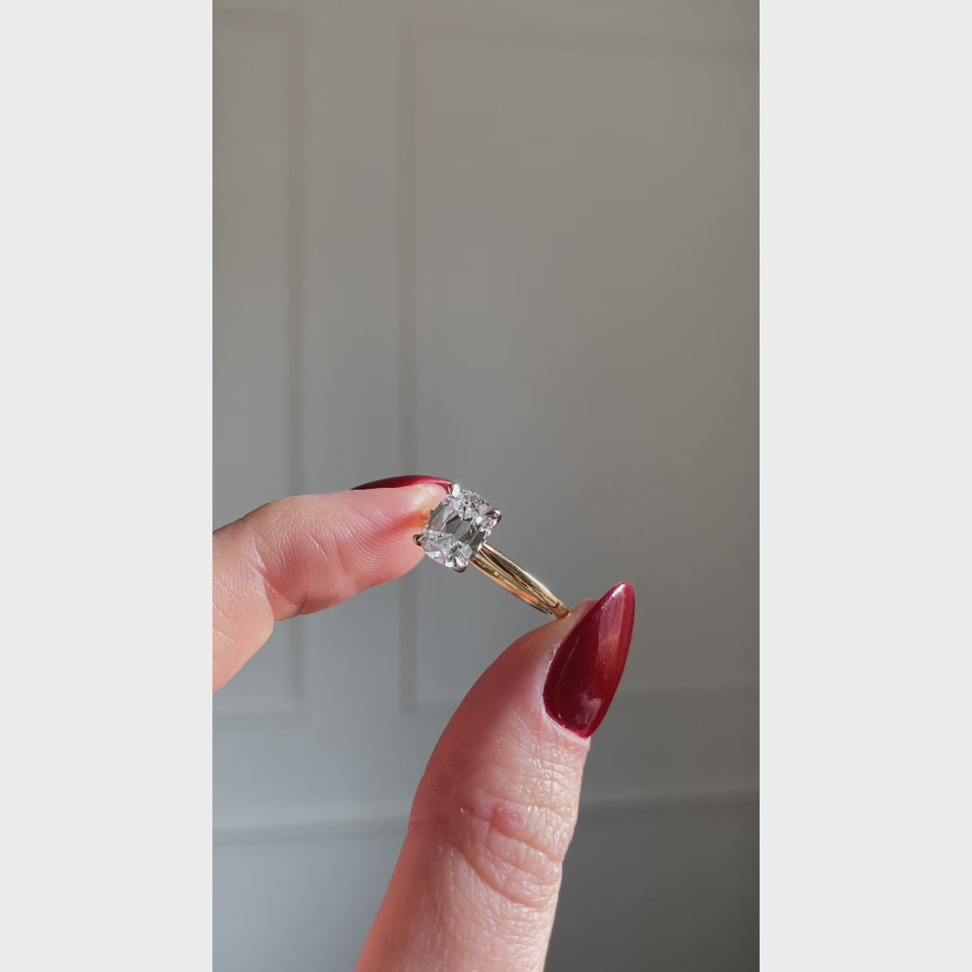 The Georgia Engagement Ring - Antique Cushion Cut Celeste Diamonds®