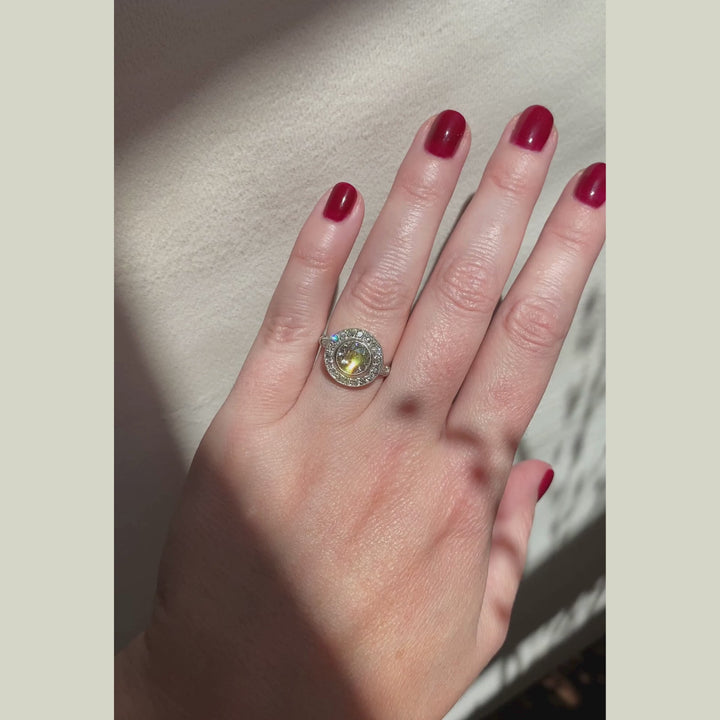 French Art Deco 1.30 Carat Old European Cut Diamond Cluster